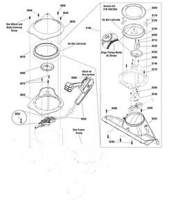 Chute Rotation Group - Remote Diagram and Parts List for SS22E (1695904)(2010) Briggs and Stratton Snow Blower